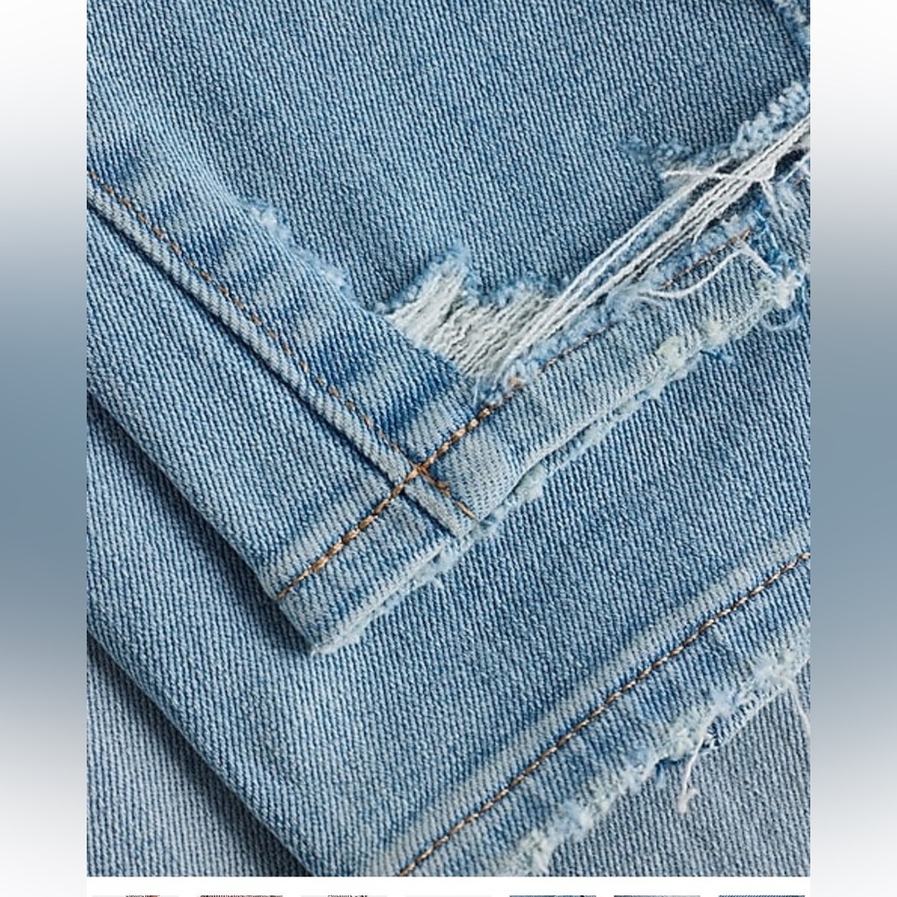 Express Mid Rise Light Wash FlexX Ripped
Skinny Jeans - Picture 2 of 7